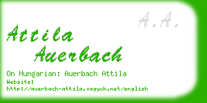 attila auerbach business card